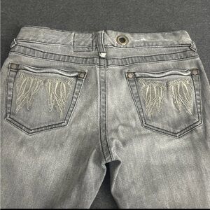 Free People Gray Denim with Patterned Lining